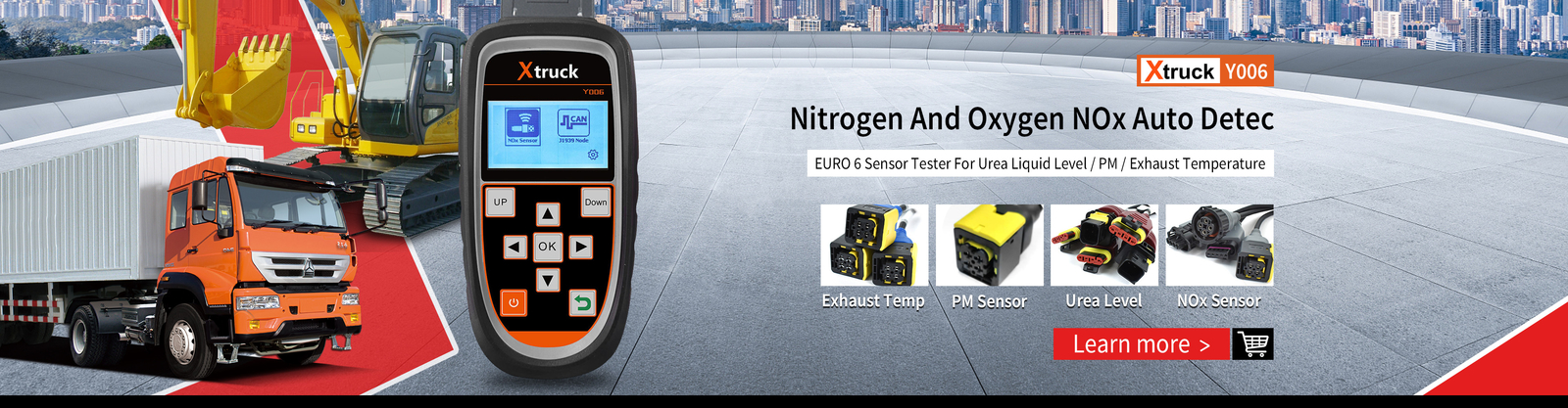 Xtruck Y006 for Universal Trucks Detection NOx Nitrogen Oxygen Urea Level Test for CAN Node Accurate Search