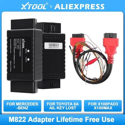 XTOOL M822 Key Programmer Adapter for Toyota 8A and Mercedes-Benz All Keys Lost Works With XTOOL X100 PAD3 X100 MAX and KC501 Programmer
