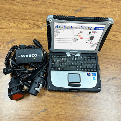 For WABCO Diagnostic tool KIT Trailer and Truck Diagnostic System Interface (WDI) Heavy Duty Scanner+cf19 laptop