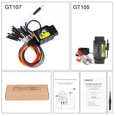 GODIAG GT105 ECU IMMO Kit Plus GT107 DSG Gearbox Data Read/Write Adapter for DQ250, DQ200, VL381, VL300, DQ500, DL501 Compatible with PCMTuner, Kess V2, PCMFlash, KTMBench etc