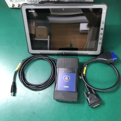 تبلت Getac F110 به همراه ابزار تشخیصی Scania VCI4 برای کامیون‌ها و اتوبوس‌های اسکانیا، اسکنر تشخیصی Scania VCI4، رابط ارتباطی خودرو VCI4