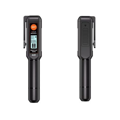 تستر دیجیتال مایع ترمز با اندازه 155mm*30mm*25mm، وزن 38.5 گرم و محیط استفاده 0~50°C برای تست دقیق روغن ترمز