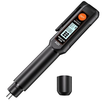 تست کننده مایع ترمز دیجیتال با 155mm*30mm*25mm اندازه 38.5g وزن و 0~50°C محیط استفاده برای DOT3/DOT4/DOT5.1 روغن ترمز