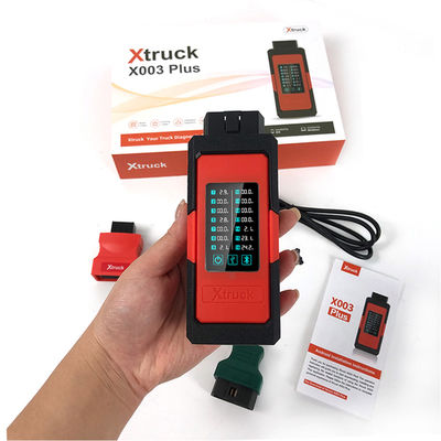 Xtruck X003 Plus Heavy Duty Truck OBD Scanner with 8 HD OBD II Test Modes, 9-Pin & 16-Pin Interface, and Multi-Language Support