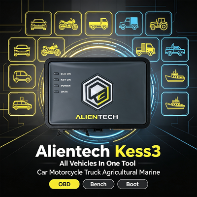 پلتفرم تیونینگ ECU Alientech KESS V3 با پردازنده سه حالته OBD، بنچ و بوت، 7 برابر سریعتر و انتقال فایل 10 برابر سریعتر