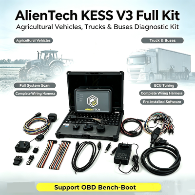 Alientech KESS3 ابزار برنامه ریزی ECU با رابط تنظیم OBD Bench Boot چند زبانه و اشتراک رایگان 12 ماهه