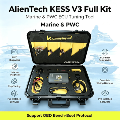 دستگاه عیب یاب Alientech KESS3 ECU با تیونینگ دریایی PWC، OBD، بنچ، بوت و اشتراک رایگان ۱۲ ماهه
