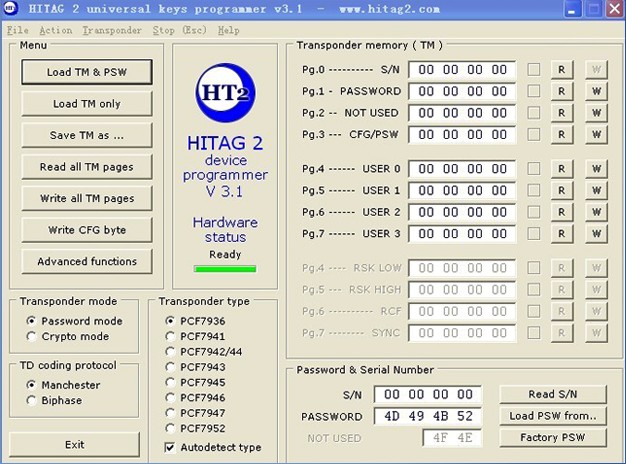 Hitag2 V3.1 نرم افزار برنامه نویس 1