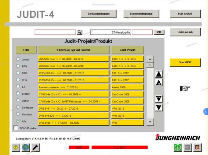 F110 تبلت با For Judit Incado Box Jungheinrich 4 ابزار تشخیصی فولکلفت با 4.37 قطعات نرم افزاری کاتالوگ Judit ET EN ابزار تشخیصی 36